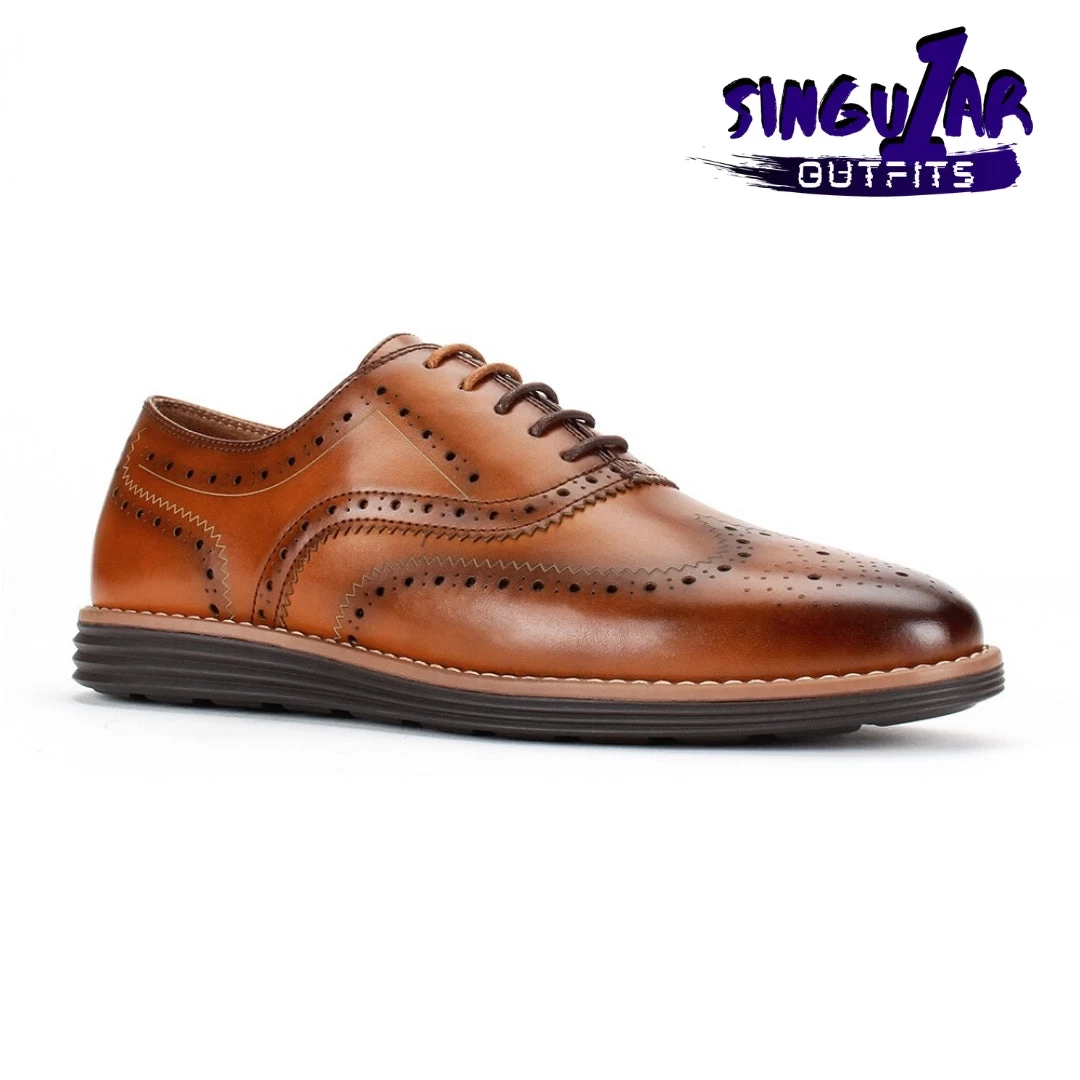 JX-C1905 Cognac Men's Shoes Singular Outfits Zapatos Para Hombres Jaxson Shoes