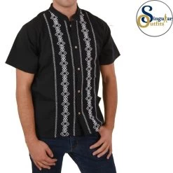 Guayabera Shirt SO-TM78134 Black