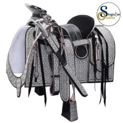 Montura Charra Mexicana Bordada NegraSO-WD1049